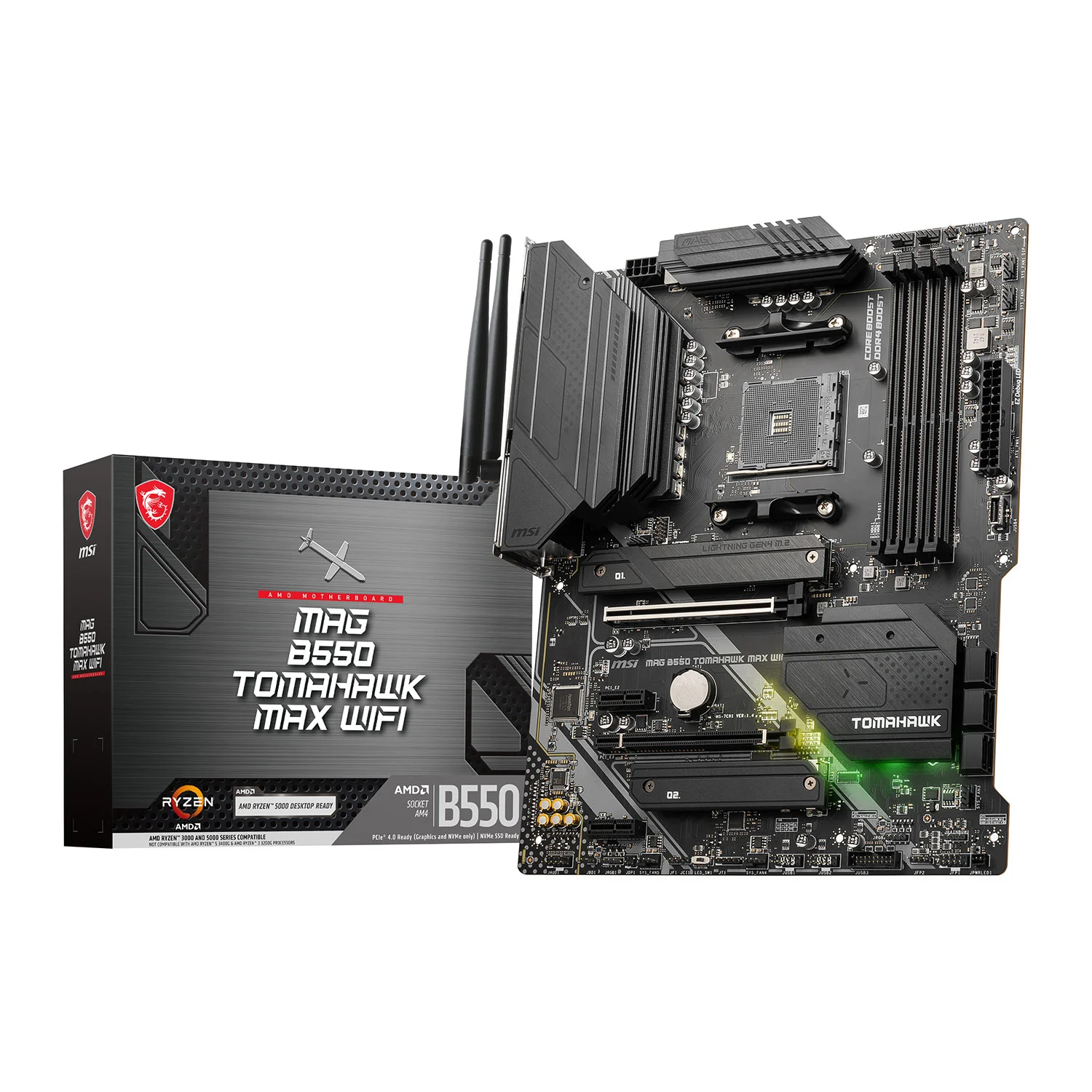 MSI AMD B550 MAG TOMAHAWK MAX AM4 DDR4 WIFI PCIe 4.0 ATX Motherboard