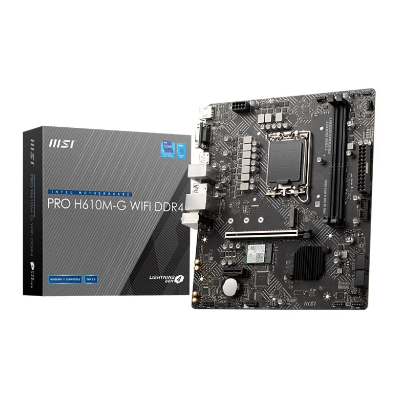MSI PRO Intel H610M-G WiFi DDR4 Micro-ATX Motherboard