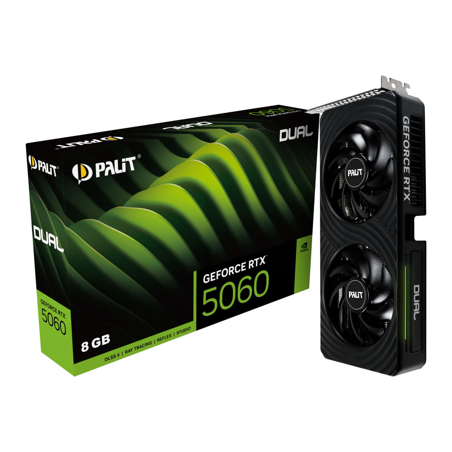 Palit NVIDIA GeForce RTX 5060 DUAL 8GB Blackwell Graphics Card