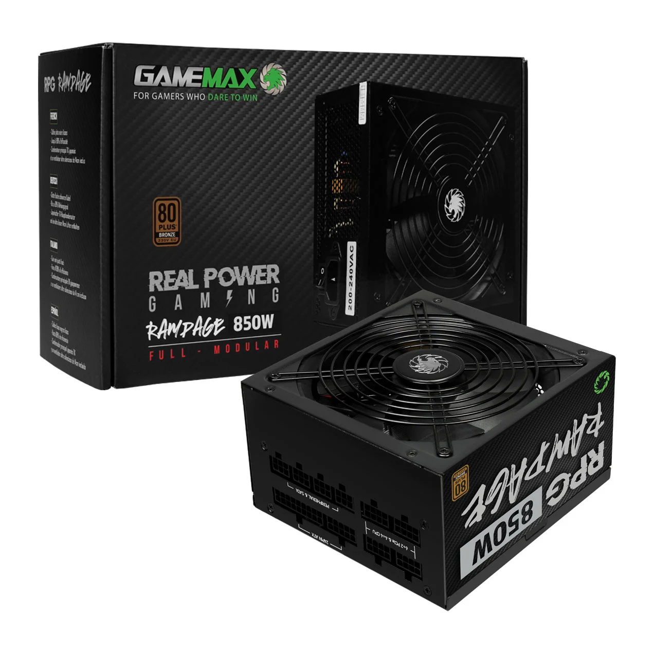 GameMax RPG Rampage 850 Watt Fully Modular 80+ Bronze PSU/Power Supply